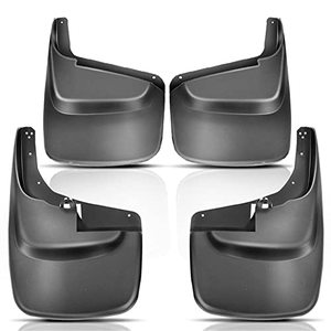 lot 60321 image: YHTAUTO Set of 4 Mud Flaps Splash Guards Accessories Replacement for Ford F-250 F-350 F-450 F-550 1999-2010, Without Fender Flares, Front and Rear LH RH, Black