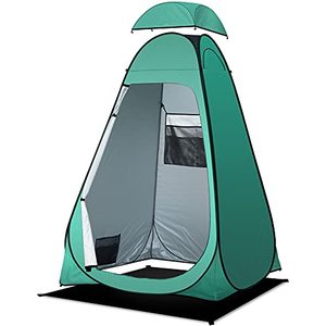 lot 60322 image: anngrowy Shower Tent Pop-Up Privacy Camping Portable Toilet Outdoor Camp Bathroom Changing Dressing Room Instant Shelters for Hiking Beach Picnic Fishing Potty, Extra-Tall, UPF 50