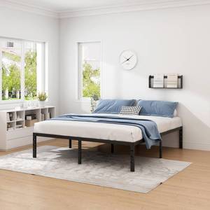 lot 60563 image: NEW JETO Metal Bed Frame-Simple and Atmospheric Metal Platform Bed Frame, Storage Space Under The Bed Heavy Duty Frame Bed, Durable King Size Bed Frame, 18 Inch, King