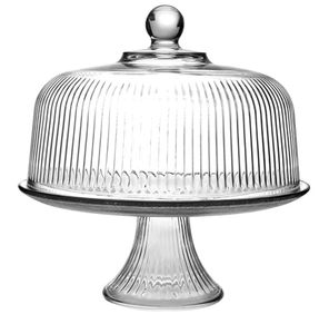 lot 60626 image: Anchor Hocking Monaco Cake Set, STD, Crystal