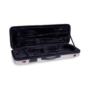 lot 60706 image: Crossrock Violin Case, Zippered ABS Molded Backpack Case, 44 Full Size Violin, White