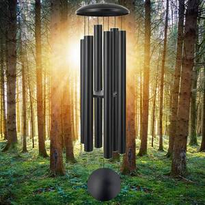 lot 60710 image: ASTARIN 60 Extra Large Wind Chimes Outside Metal Wind Chimes with Deep Tone, Outdoor Wind Chimes for Patio Balcony Garden Yard Decoration,Black