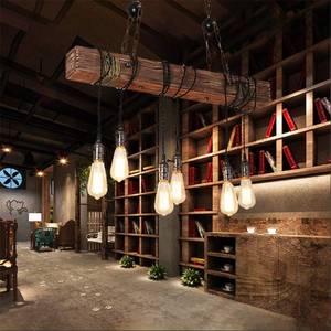lot 60541 image: Farmhouse Lighting Rustic Chandelier Dining Room Lighting Fixtures Hanging Farmhouse Chandelier Chandeliers 6 E26 Bulb Sockets Industrial Suspension Light Line Can Be Adjusted Freely (With Switch)