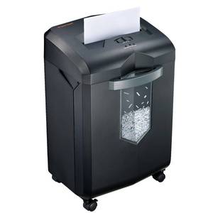 lot 60570 image: Bonsaii 18-Sheet Heavy Duty EverShred C149-C Cross-Cut Paper and Credit Card Shredder 60 Minutes Running Time, 6 Gallon Pullout Basket and 4 Casters, Black