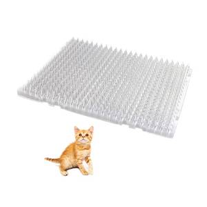 lot 60632 image: YITESHI 10 Packs Scat Mat for Cats, 13X16 inches Pet Deterrent Spikes, Indoor Outdoor Humane Cat Repellent Fence