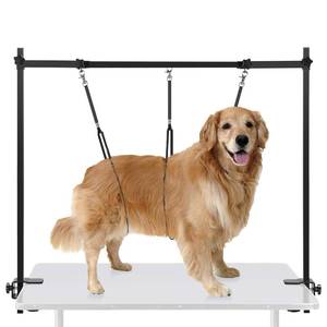 lot 60636 image: HIDOG Dog Grooming Arm with Clamp, H-Shape Adjustable Dog Grooming Table Arm with Loop Noose, Height and Width Adjustable Pet Grooming Supplies for Dogs and Cats