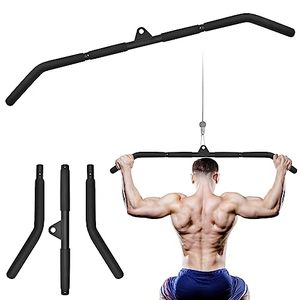lot 60714 image: XonyiCos LAT Put Down Bar Cable Machine Attachment, Gym 39.37In Bar for LAT Putdown, Home Gym Exercise Accessories Fitness Bar with Rubber Handle