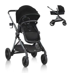 lot 60729 image: Evenflo Pivot Xpand Modular Stroller (Ayrshire Black) - Retail $279.99