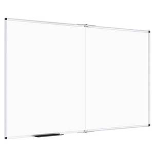 lot 60547 image: VIZ-PRO Large Dry Erase White BoardMagnetic Foldable Whiteboard, 60 X 36 Inches, Silver Aluminium Frame