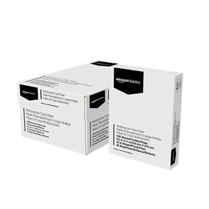 lot 60648 image: Amazon Basics Multipurpose Copy Printer Paper, 8.5 x 11, 20 lb, 8 Reams, 4000 Sheets, 92 Bright, White