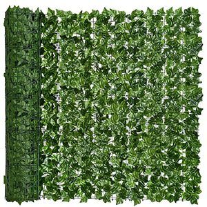 lot 60664 image: DearHouse Artificial Ivy Privacy Fence Wall Screen, 39.3x236.2inch Artificial Hedges Fence and Faux Ivy Vine Leaf Decoration for Outdoor Garden Decor