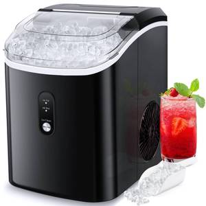 lot 60677 image: COWSAR Nugget Ice Maker Countertop, Chewable Pebble Ice 34Lbs Per Day, Crunchy Pellet Ice Cubes Maker Machine with Self Cleaning, Compact Portable Design for HomeKitchenRVOffice