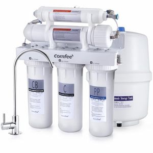 lot 60004 image: COMFEE�� 5-Stage Reverse Osmosis System, NSF Certified Water Filter for Under Sink, Easy DIY Installation, Ultra Safe Drinking Water Filtration System, Leak-Free RO System, Quiet Operation, 75 GPD
