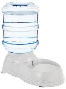lot 60692 image: Amazon Basics Gravity Pet Waterer for Cat, Dog, Small, 1 Gallons Capacity, Gray