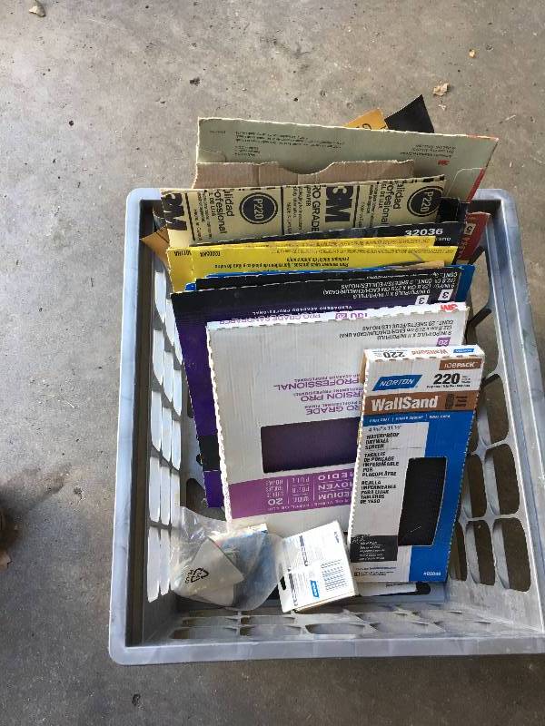 lot 24 image: CRATE OF SAND PAPER WET AND DRY