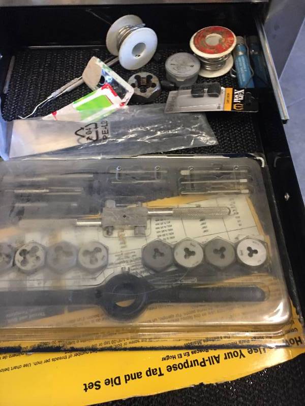 lot 74 image: TAP AND DIE SET & MISC.