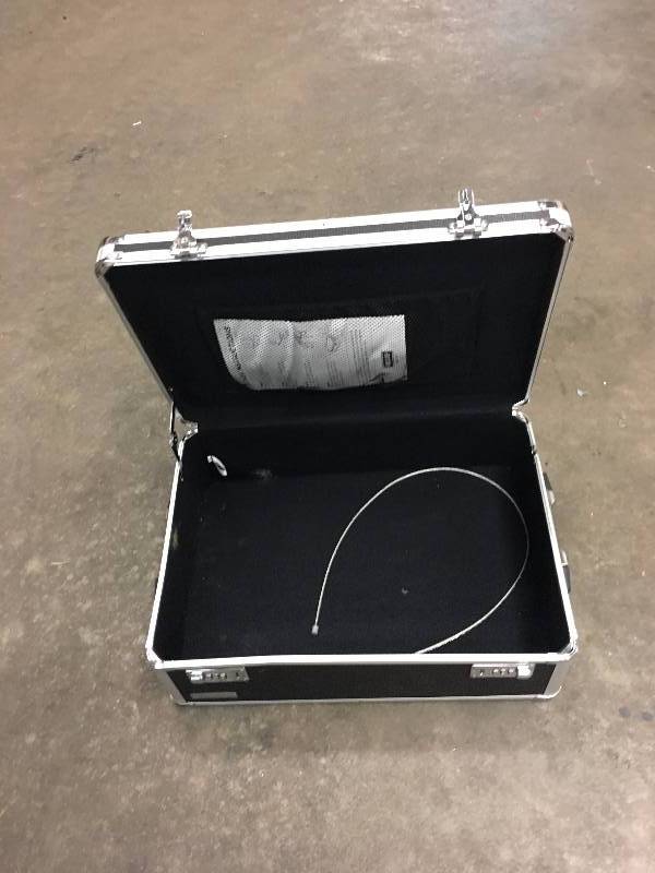 lot 112 image: LOCKING 2 HANDLED CASE WITH LANYARD
