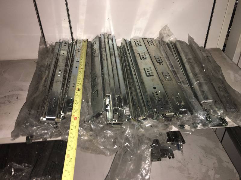 lot 125 image: HUGE LOT OF HEAVY DUTY DRAWER SLIDES