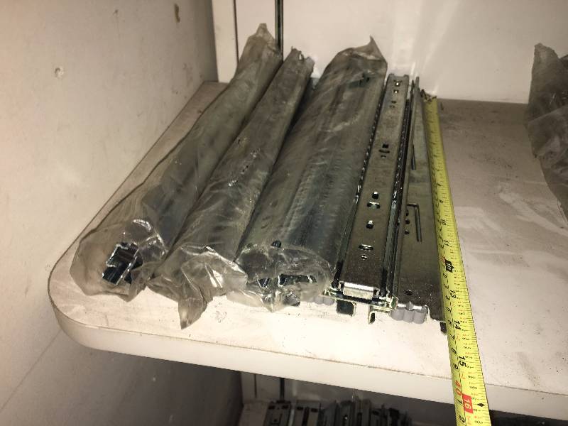 lot 126 image: HUGE LOT OF HEAVY DUTY DRAWER SLIDES