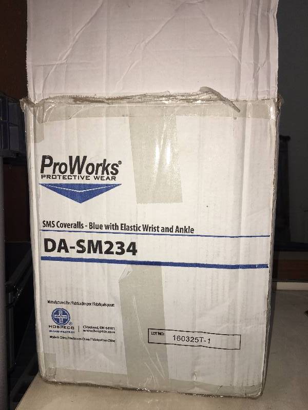 lot 186 image: PROWORKS PROTECTIVE COVERALLS