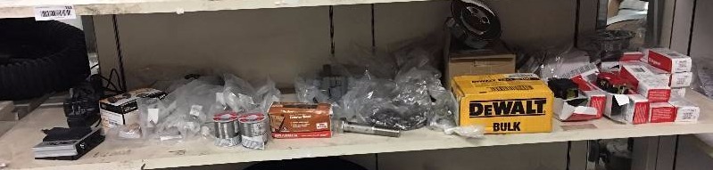 lot 207 image: LOT STAPLES, SOLIDER, ELECTRICAL AND MISC. HARDWARE