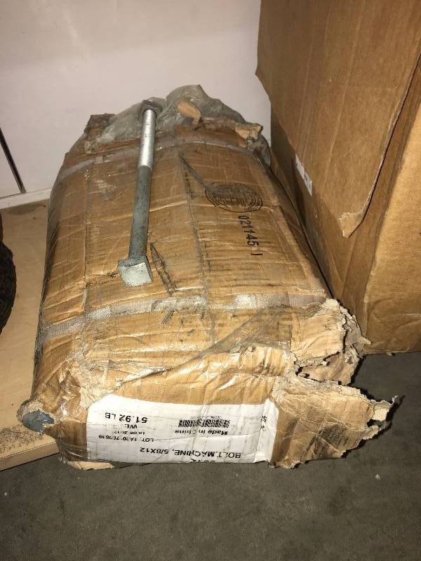 lot 198 image: case of galvanized bolts