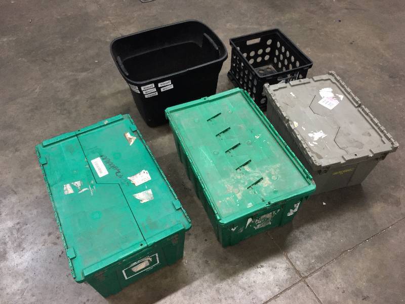 lot 226 image: LOT OF TOTES AND CONTAINERS