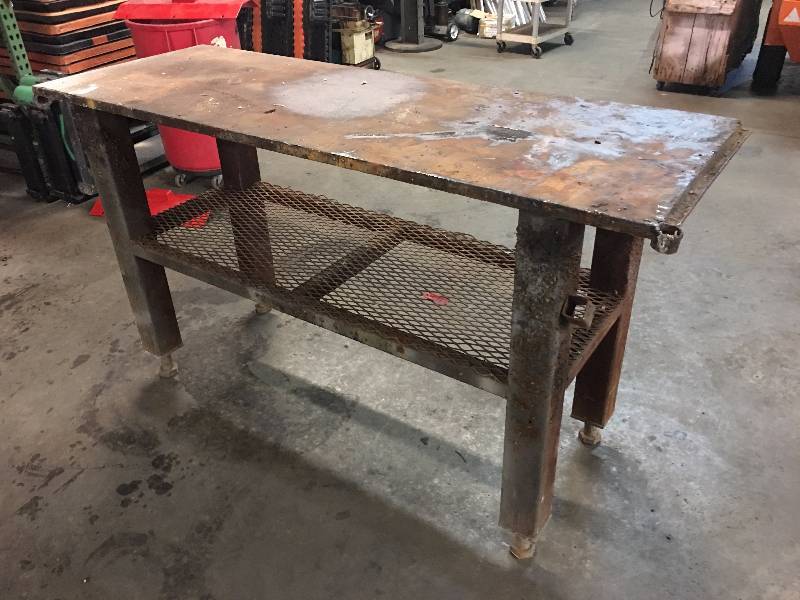 lot 231 image: HEAVY BUILT WELDING TABLE
