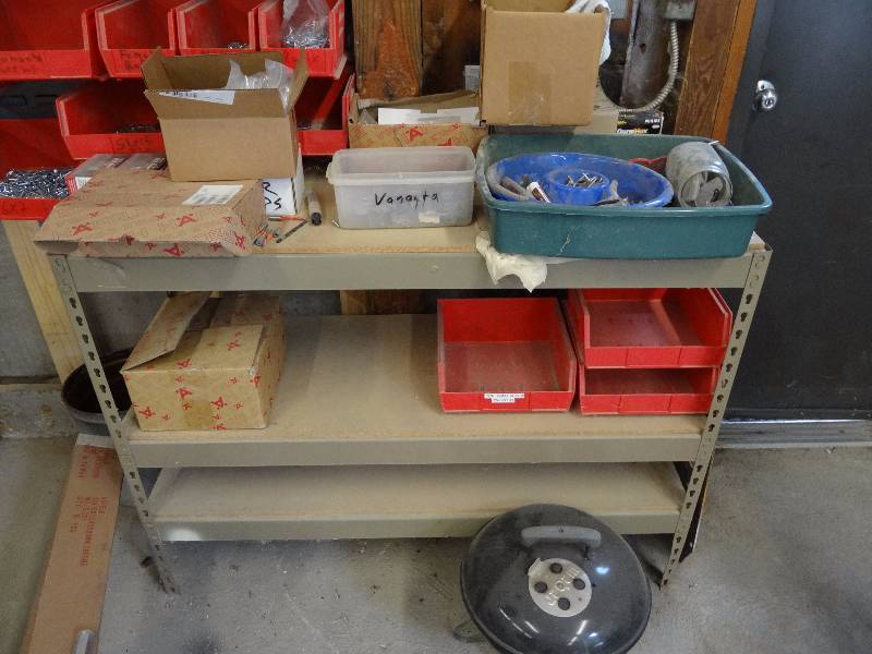 lot 5314 image: 48 X 18 X 36 Metal Frame Shelf