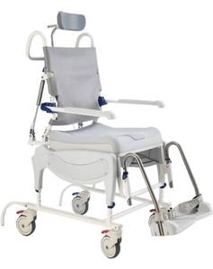 lot 358 image: Reclining Shower Wheelchair Retail $2243.99 AZB22724