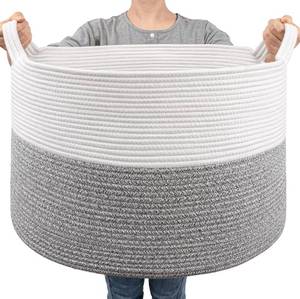lot 410 image: Goodpick Extra Large Rope Basket Set of 2 Retail $63.98 RCY-1