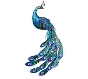 lot 427 image: Garden Decor Blue Peacock Retail $54.99 RCY-1