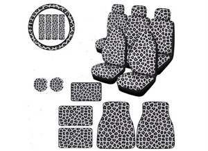 lot 462 image: Leopard Print Car Accessories Set Retail $54.99 RCY-1