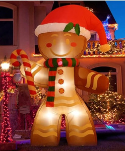 lot 479 image: Inflatable LED Gingerbread Man Retail $119.99 RCY-1
