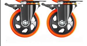 lot 489 image: 4 Inch Caster Wheels Set of 2 Retail $13.49 RCY-1
