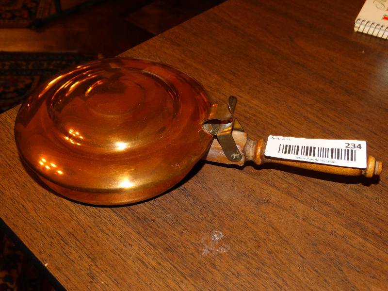 lot 234 image: Bed warmer pan.