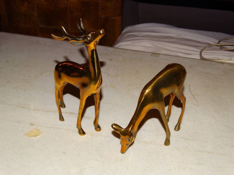lot 241 image: Set of Brass Deer.