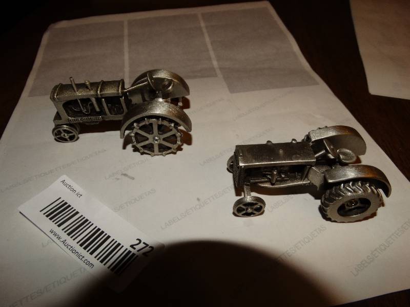 lot 272 image: 2- Small Pewter Allis- Chalmers Tractor.