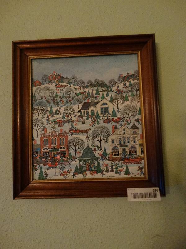 lot 286 image: Jo sickbert framed art.