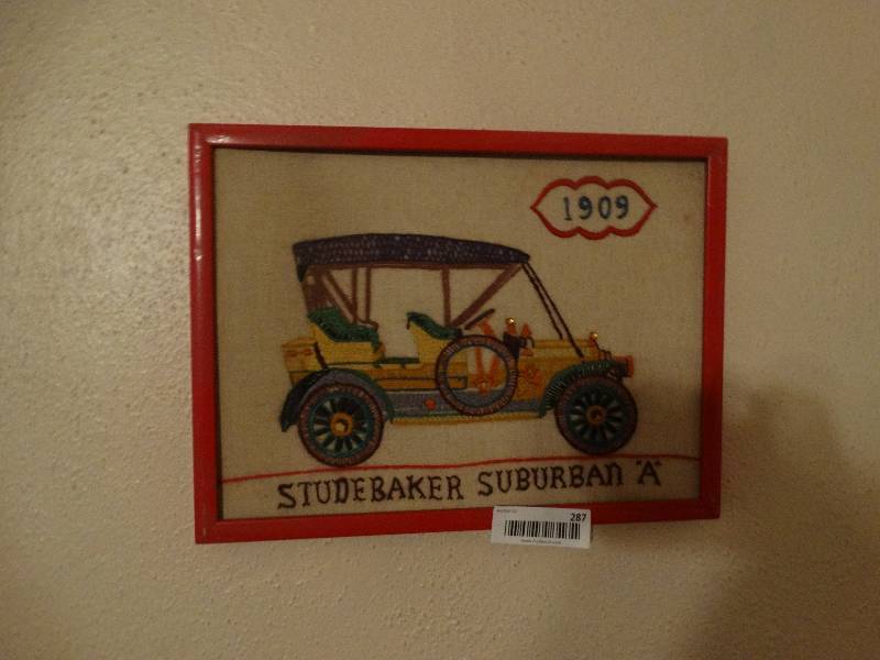 lot 287 image: 4 Needle work framed art.
