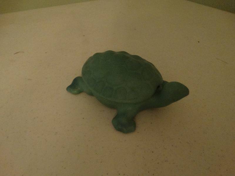 lot 307 image: Van Briggle Pottery turtle.