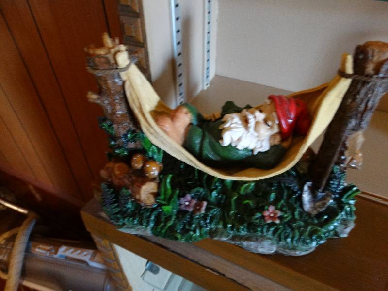 lot 332 image: Gnome in a hammock.