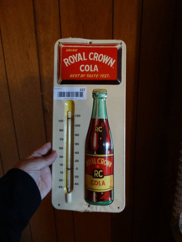 lot 337 image: Royal crown cola thermometer.