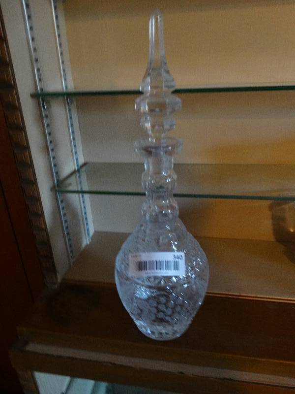 lot 340 image: Crystal wine decanter.