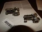 2- Small Pewter Allis- Chalmers Tractor.