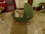 Antique wicker baby doll carriage 92 year old.