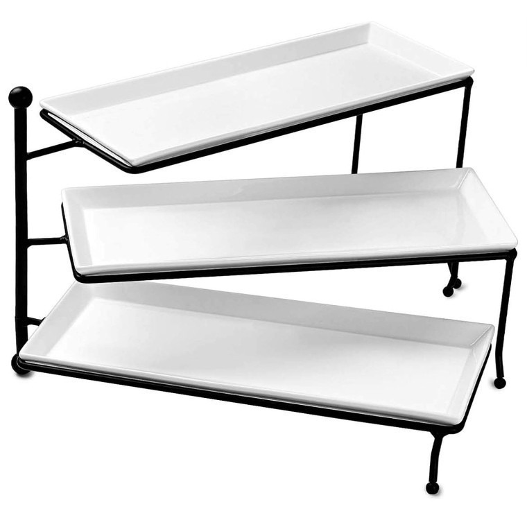 lot 837 image: 3 Tiered Serving Stand Retail $59.99 RCY6823