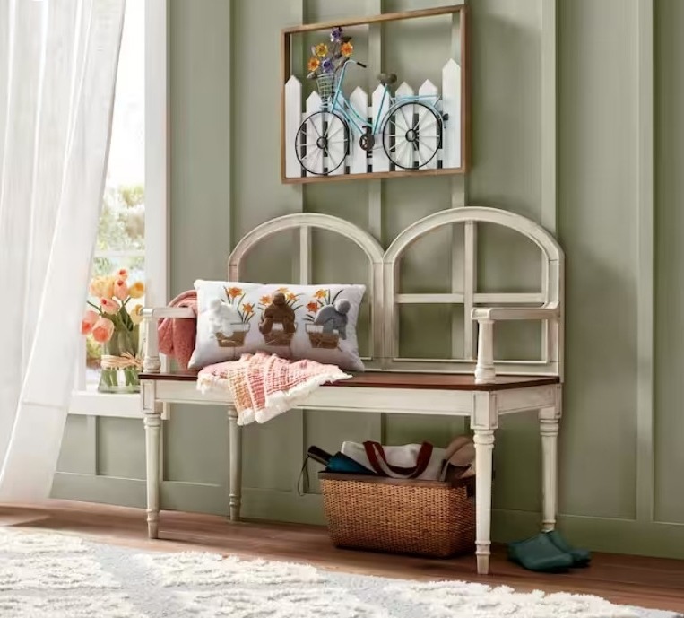 lot 1001 image: Windowpane Bench Retail $249.99