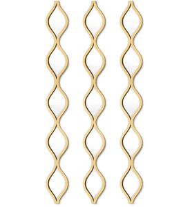 lot 619 image: Set of 3 Teardrop Mirror Wall Decor Retail $42.99 RCY-1