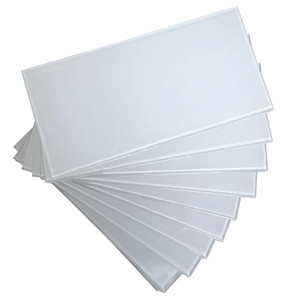 lot 635 image: 40-Piece Peel and Stick Glass Tiles Retail $59.99